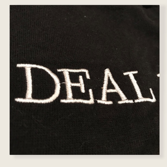 Urban Outfitters Deal With It Emoji Face Textured Cozy Long Sleeve Sweatshirt - Picture 3 of 6